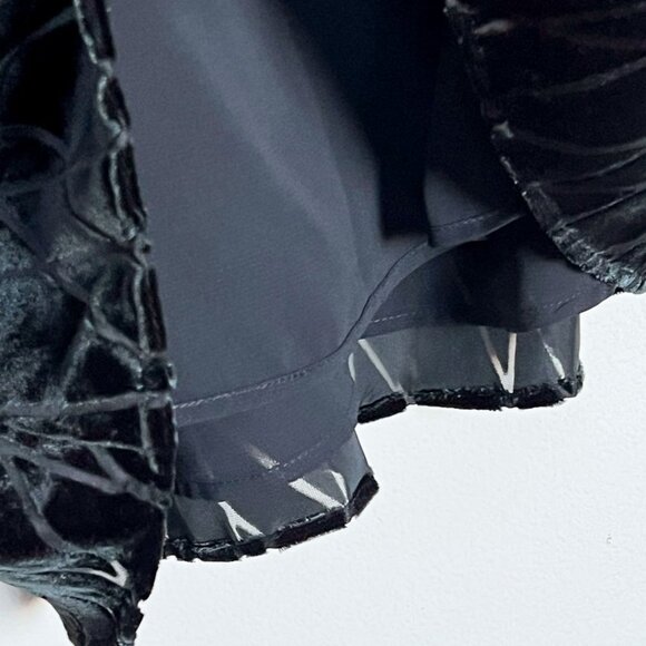 Ann Taylor Black Diamond Argyle Pattern Velvet Drapey Cami Top Small S $80 Lined - Picture 9 of 14